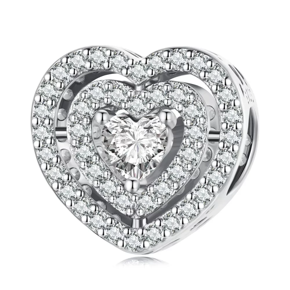 Charms Typu Pandora Lśniące Serce - BSC662
