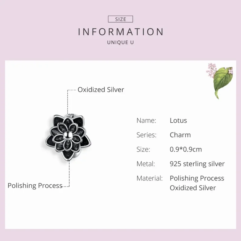 (zdjęcie do) Charms Typu Pandora Lotos - SCC1196 - Wyświetl 3