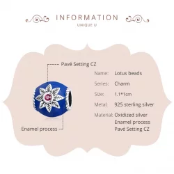 Charms Typu Pandora Lotos - SCC1822