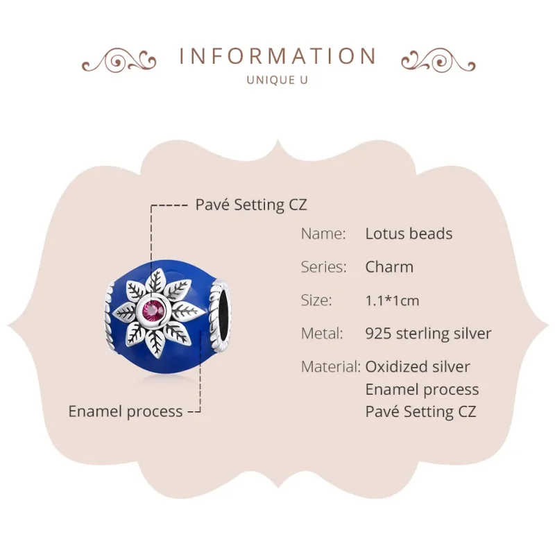 (zdjęcie do) Charms Typu Pandora Lotos - SCC1822 - Wyświetl 6