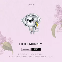 Charms Typu Pandora Mała małpka - SCC1575