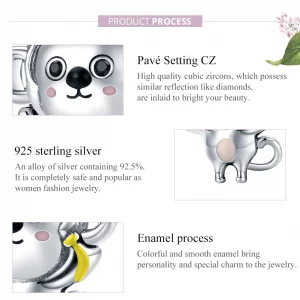 Charms Typu Pandora Mała małpka - SCC1575