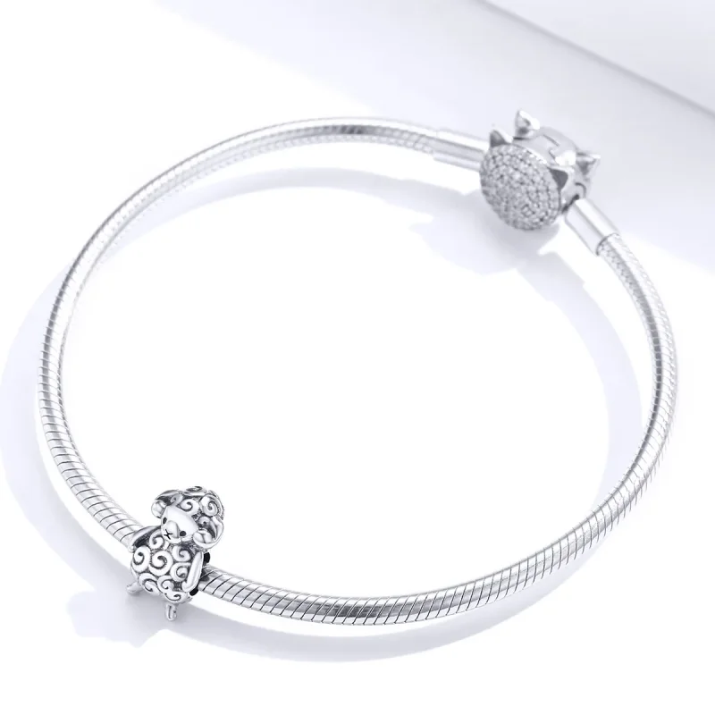 (zdjęcie do) Charms Typu Pandora Mała owieczka - BSC187 - Wyświetl 3