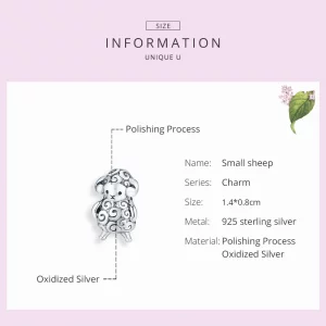 Charms Typu Pandora Mała owieczka - BSC187