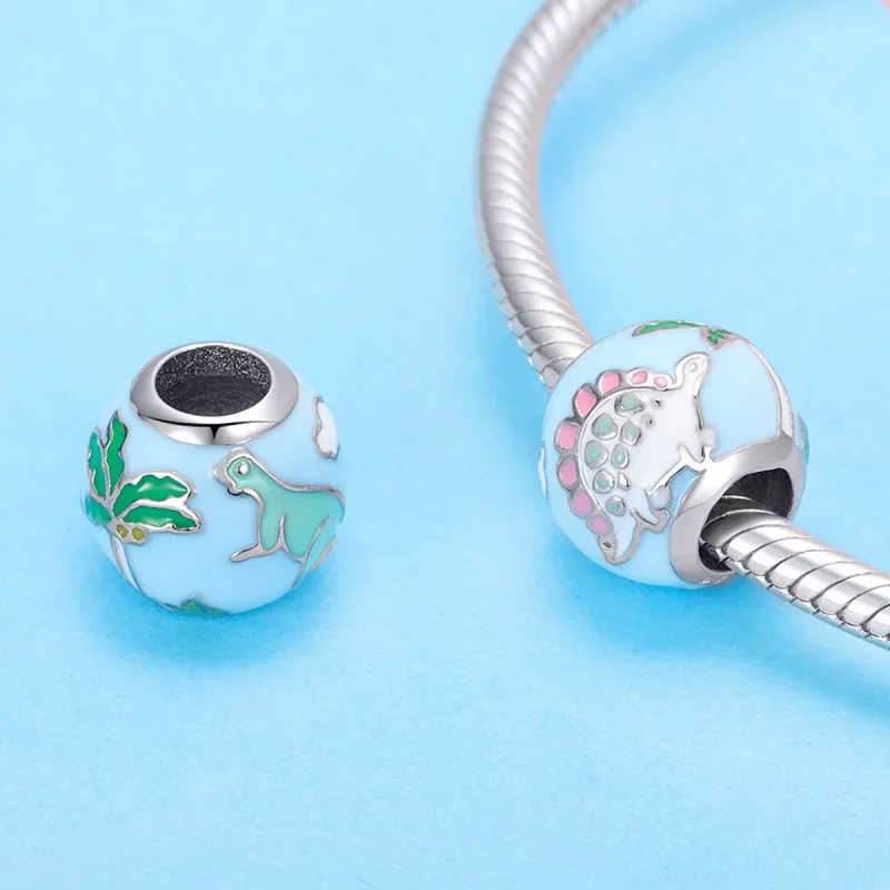 (zdjęcie do) Charms Typu Pandora Mała Rodzina Dinozaurów - SCC909 - Wyświetl 3