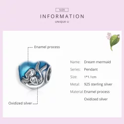 Charms Typu Pandora Mała Syrenka Sen - SCC1801