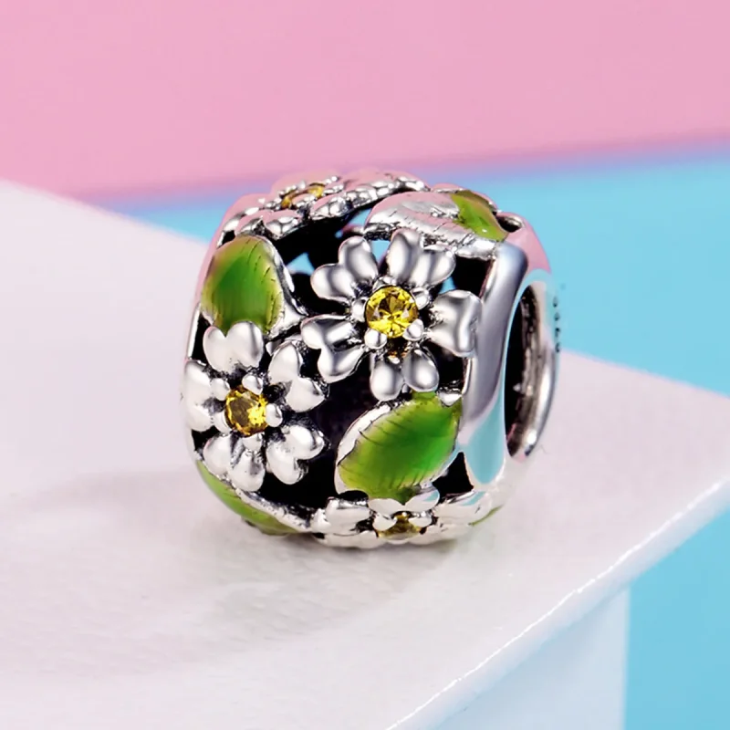 (zdjęcie do) Charms Typu Pandora Małe stokrotki wiosną i latem - SCC490 - Wyświetl 3