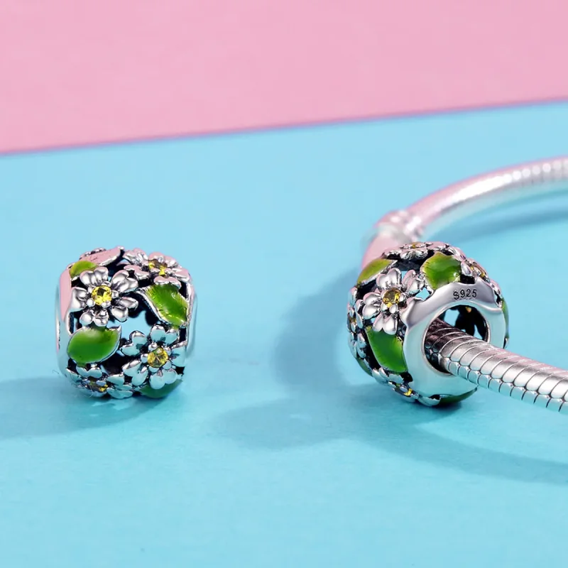 (zdjęcie do) Charms Typu Pandora Małe stokrotki wiosną i latem - SCC490 - Wyświetl 4