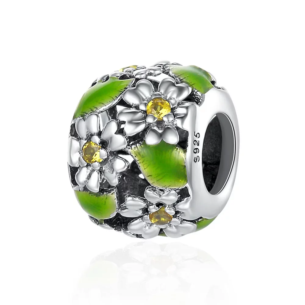 Charms Typu Pandora Małe stokrotki wiosną i latem - SCC490