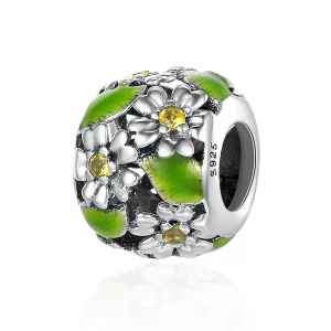 Charms Typu Pandora Małe stokrotki wiosną i latem - SCC490