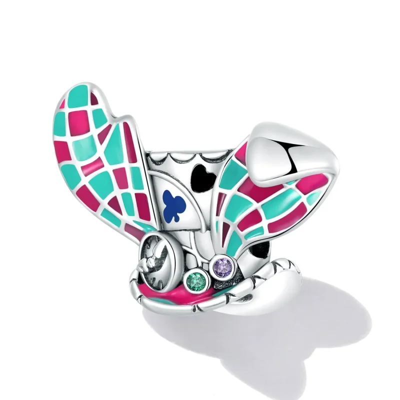 (zdjęcie do) Charms Typu Pandora Magiczny Kapelusz Uszy Królika - SCC2243 - Wyświetl 2