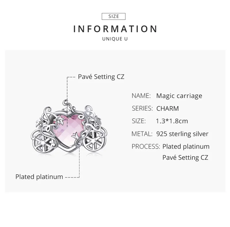 (zdjęcie do) Charms Typu Pandora Magiczny Przewóz - BSC412 - Wyświetl 8