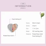 Charms Typu Pandora Mamo Serce - SCC1173