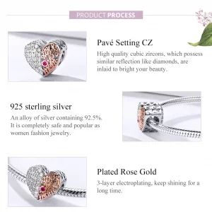 Charms Typu Pandora Mamo Serce - SCC1173