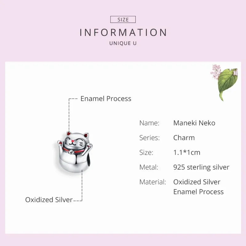 (zdjęcie do) Charms Typu Pandora Maneki Neko - SCC1178 - Wyświetl 3