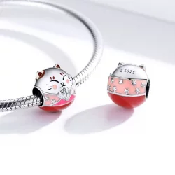 Charms Typu Pandora Maneki Neko - SCC1341