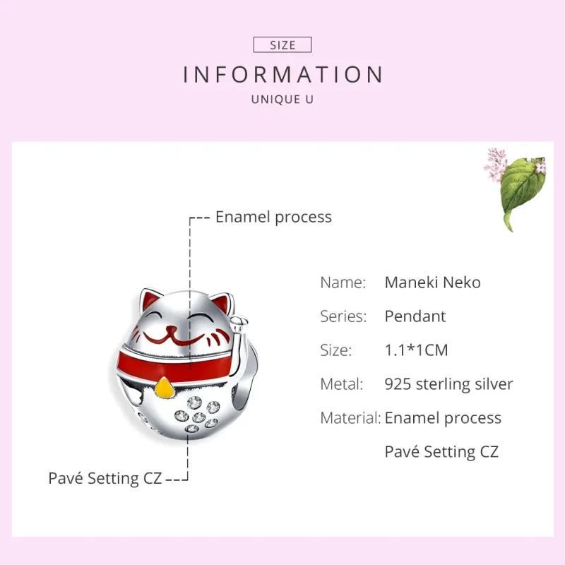 (zdjęcie do) Charms Typu Pandora Maneki Neko - SCC1374 - Wyświetl 6