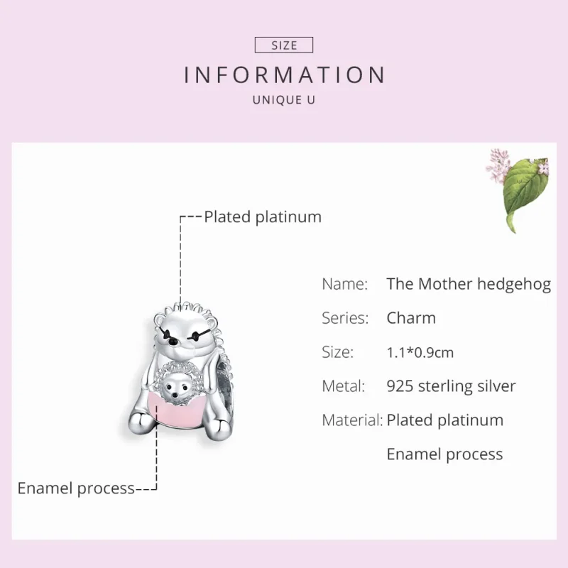 (zdjęcie do) Charms Typu Pandora Matka Jeż - BSC239 - Wyświetl 7