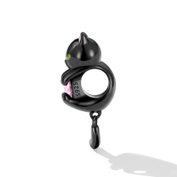 Charms Typu Pandora Mały Czarny Kot - SCC2329