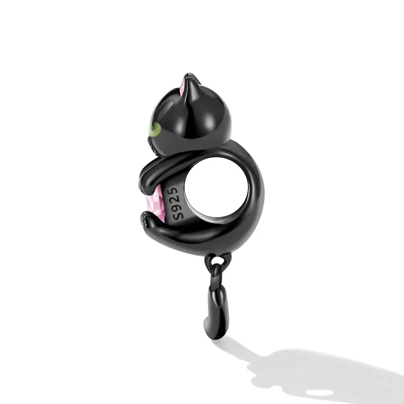 (zdjęcie do) Charms Typu Pandora Mały Czarny Kot - SCC2329 - Wyświetl 3