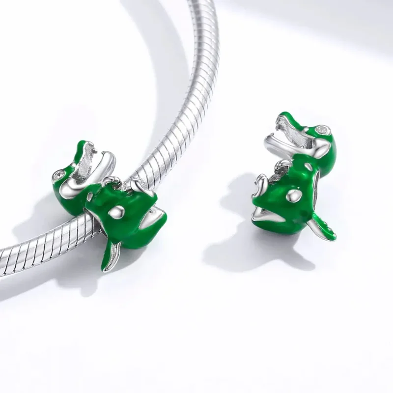 (zdjęcie do) Charms Typu Pandora Mały Krokodyl - BSC190 - Wyświetl 4