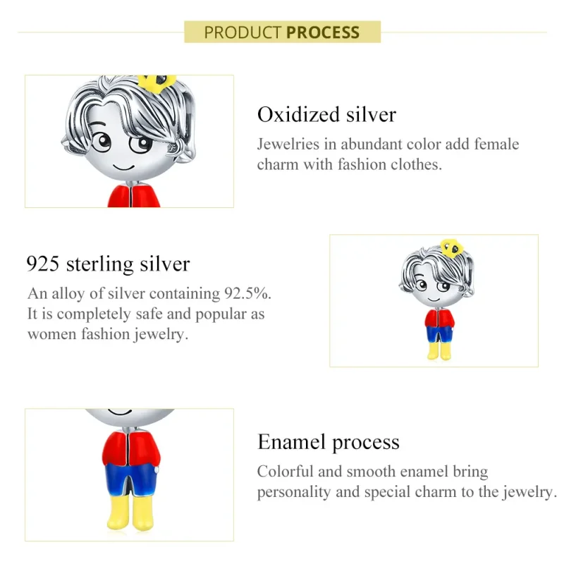 (zdjęcie do) Charms Typu Pandora Mały Książe - SCC1813 - Wyświetl 7