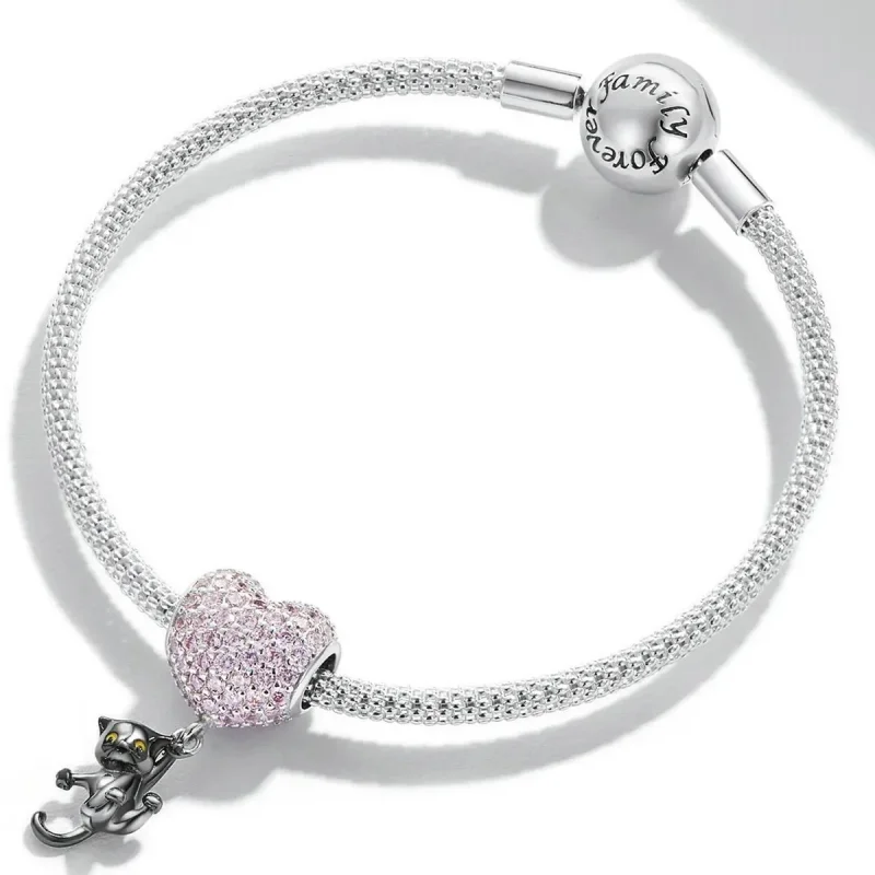 (zdjęcie do) Charms Typu Pandora Miłość Balon Czarny Kot - SCC2115 - Wyświetl 3