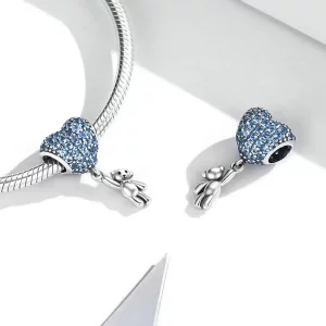 Charms Typu Pandora Miłość Balonowy Miś - SCC2023