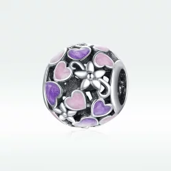 Charms Typu Pandora Miłość Kwiaty - SCC1798