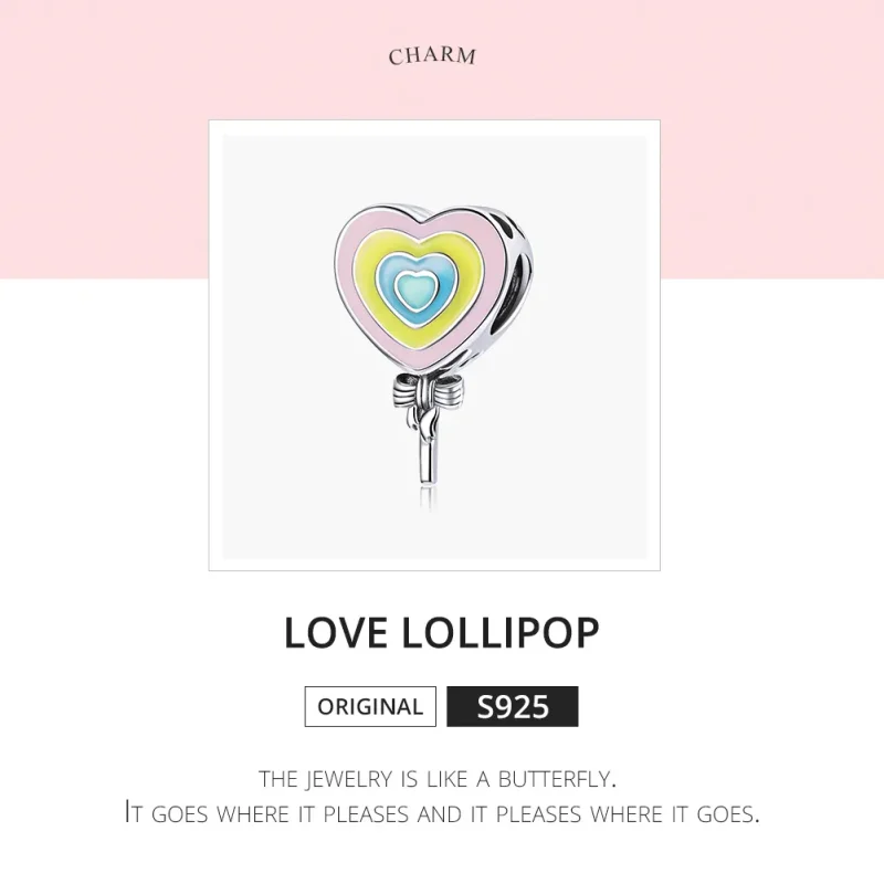(zdjęcie do) Charms Typu Pandora Miłość Lollipop - SCC1746 - Wyświetl 6