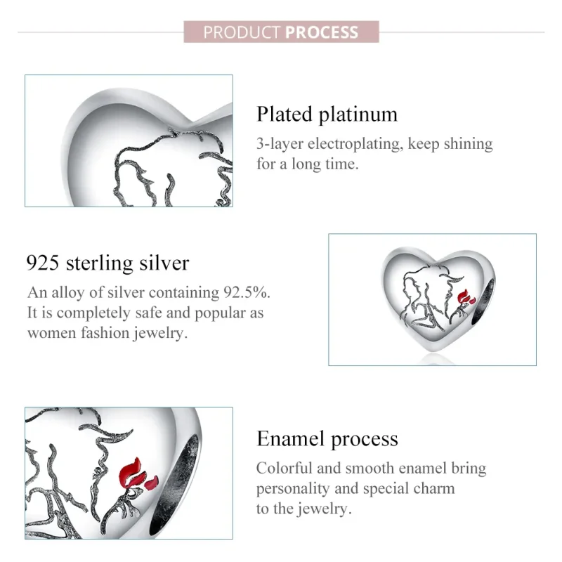 (zdjęcie do) Charms Typu Pandora Miłość szkic - BSC321 - Wyświetl 7