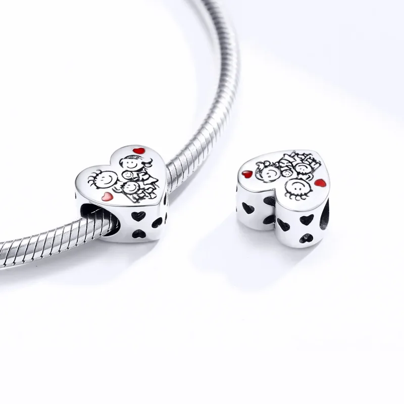 (zdjęcie do) Charms Typu Pandora Moja rodzina - BSC237 - Wyświetl 4