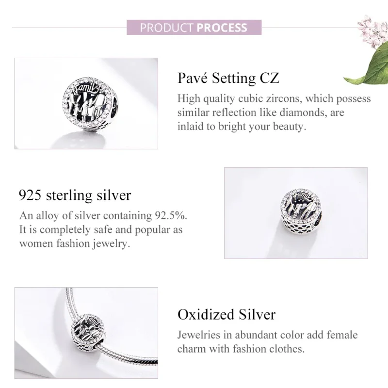 (zdjęcie do) Charms Typu Pandora Moja rodzina - SCC1184 - Wyświetl 4