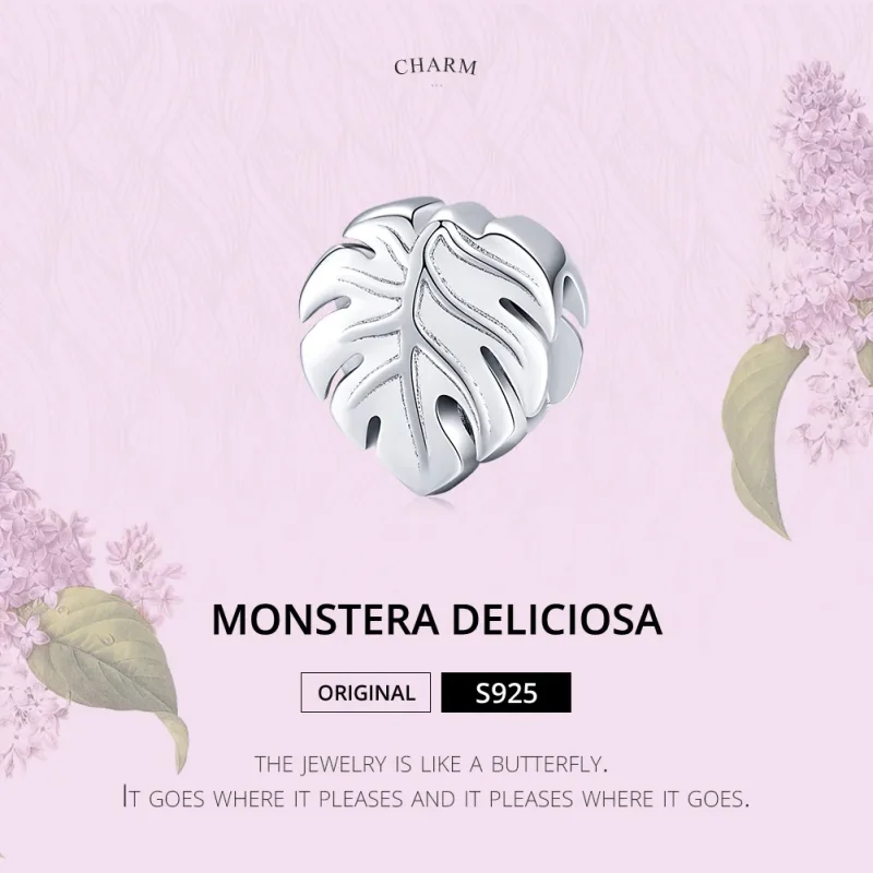 (zdjęcie do) Charms Typu Pandora Monstera Deliciosa - BSC141 - Wyświetl 6