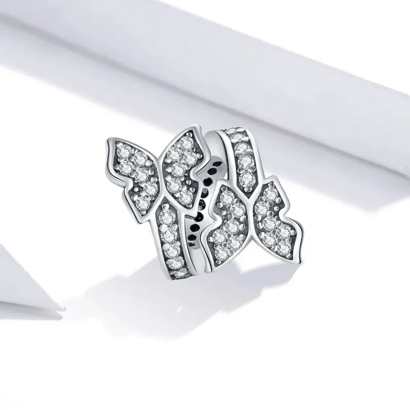 (zdjęcie do) Charms Typu Pandora Motyle wokół - BSC379 - Wyświetl 2