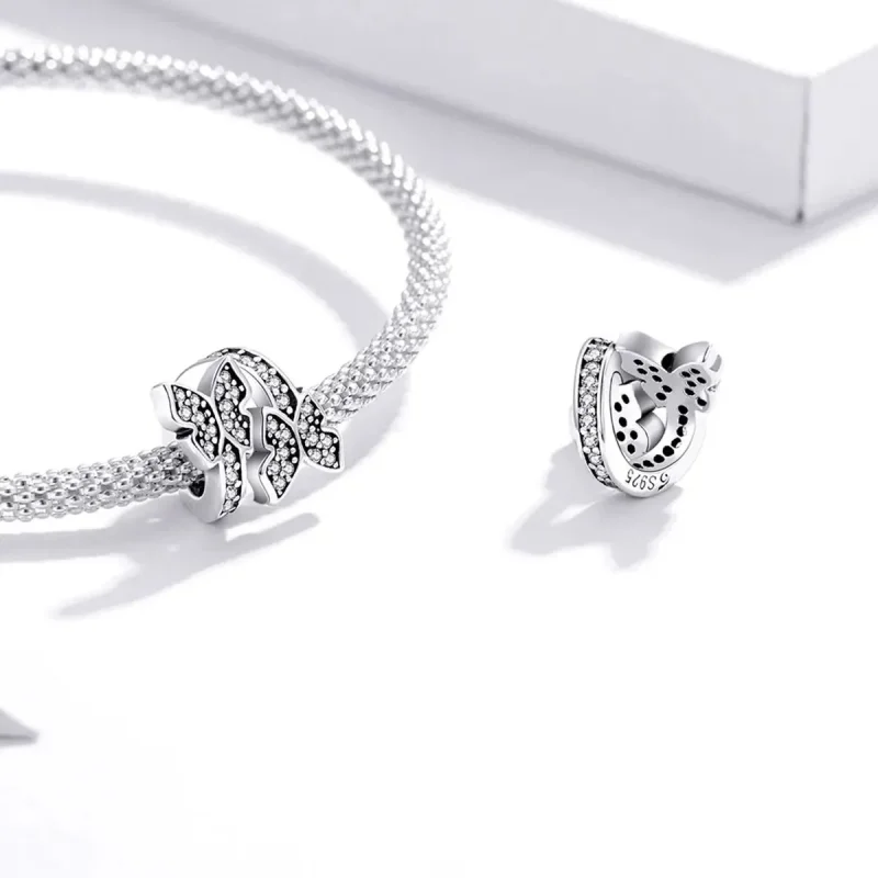 (zdjęcie do) Charms Typu Pandora Motyle wokół - BSC379 - Wyświetl 4