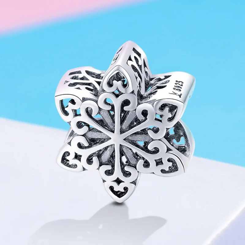 (zdjęcie do) Charms Typu Pandora Musujący płatek śniegu - SCC719 - Wyświetl 4