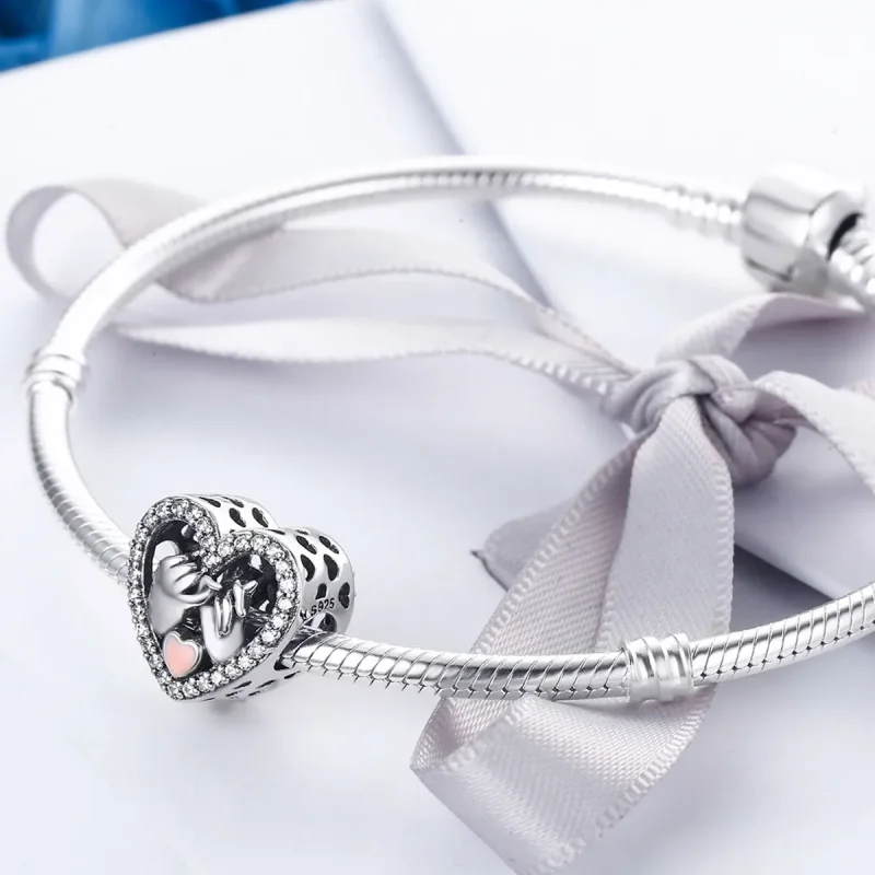 (zdjęcie do) Charms Typu Pandora Nasza Pinky Obietnica na zawsze - SCC167 - Wyświetl 4