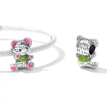 Charms Typu Pandora Neonowa lalka miś - SCC2231