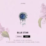 Charms Typu Pandora Niebieska gwiazda - SCC1432