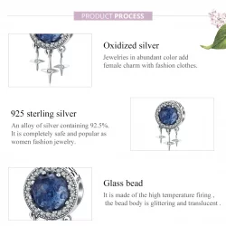 Charms Typu Pandora Niebieska gwiazda - SCC1432