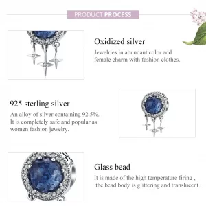 Charms Typu Pandora Niebieska gwiazda - SCC1432