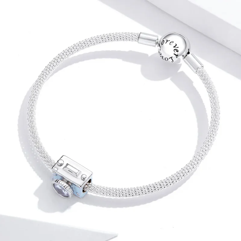 (zdjęcie do) Charms Typu Pandora Niebieska kamera - BSC264 - Wyświetl 3
