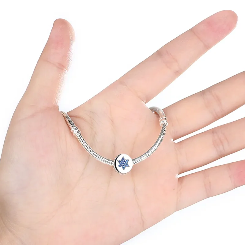 (zdjęcie do) Charms Typu Pandora Niebieska wiara - SCC105 - Wyświetl 3