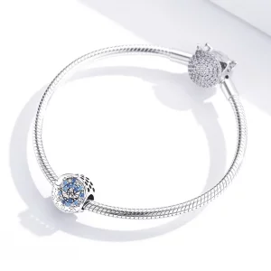 Charms Typu Pandora Niebieski kamień Tajemniczy nietoperz - SCC1554
