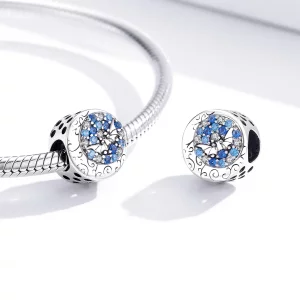 Charms Typu Pandora Niebieski kamień Tajemniczy nietoperz - SCC1554