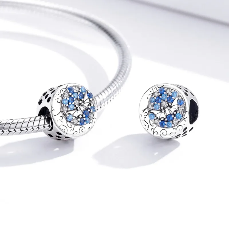 (zdjęcie do) Charms Typu Pandora Niebieski kamień Tajemniczy nietoperz - SCC1554 - Wyświetl 4