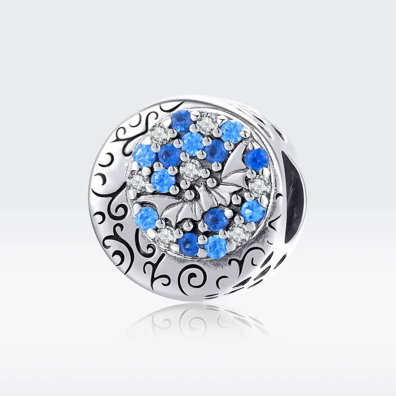 (zdjęcie do) Charms Typu Pandora Niebieski kamień Tajemniczy nietoperz - SCC1554 - Wyświetl 5