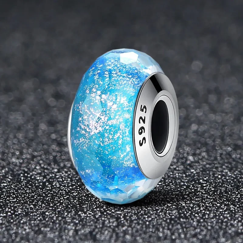 (zdjęcie do) Charms Typu Pandora Niebieski koralik ze szkła Murano - SCZ054 - Wyświetl 2