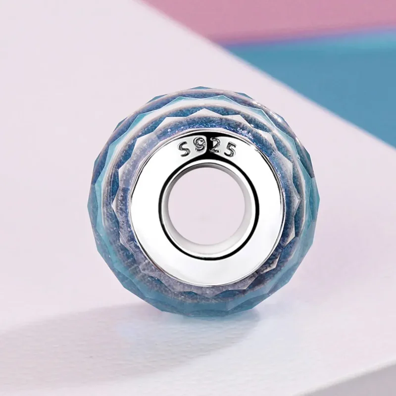 (zdjęcie do) Charms Typu Pandora Niebieski koralik ze szkła Murano - SCZ054 - Wyświetl 3